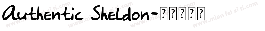 Authentic Sheldon字体转换